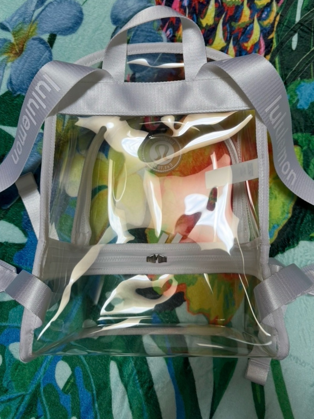 LULULEMON athletica Clear Mini Backpack in White Trim perfect for concerts🤍 - Picture 8 of 9